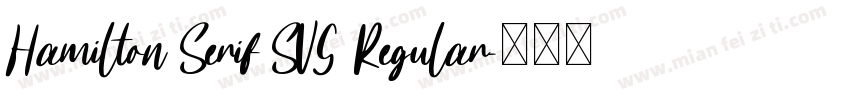 Hamilton Serif SVG Regular字体转换